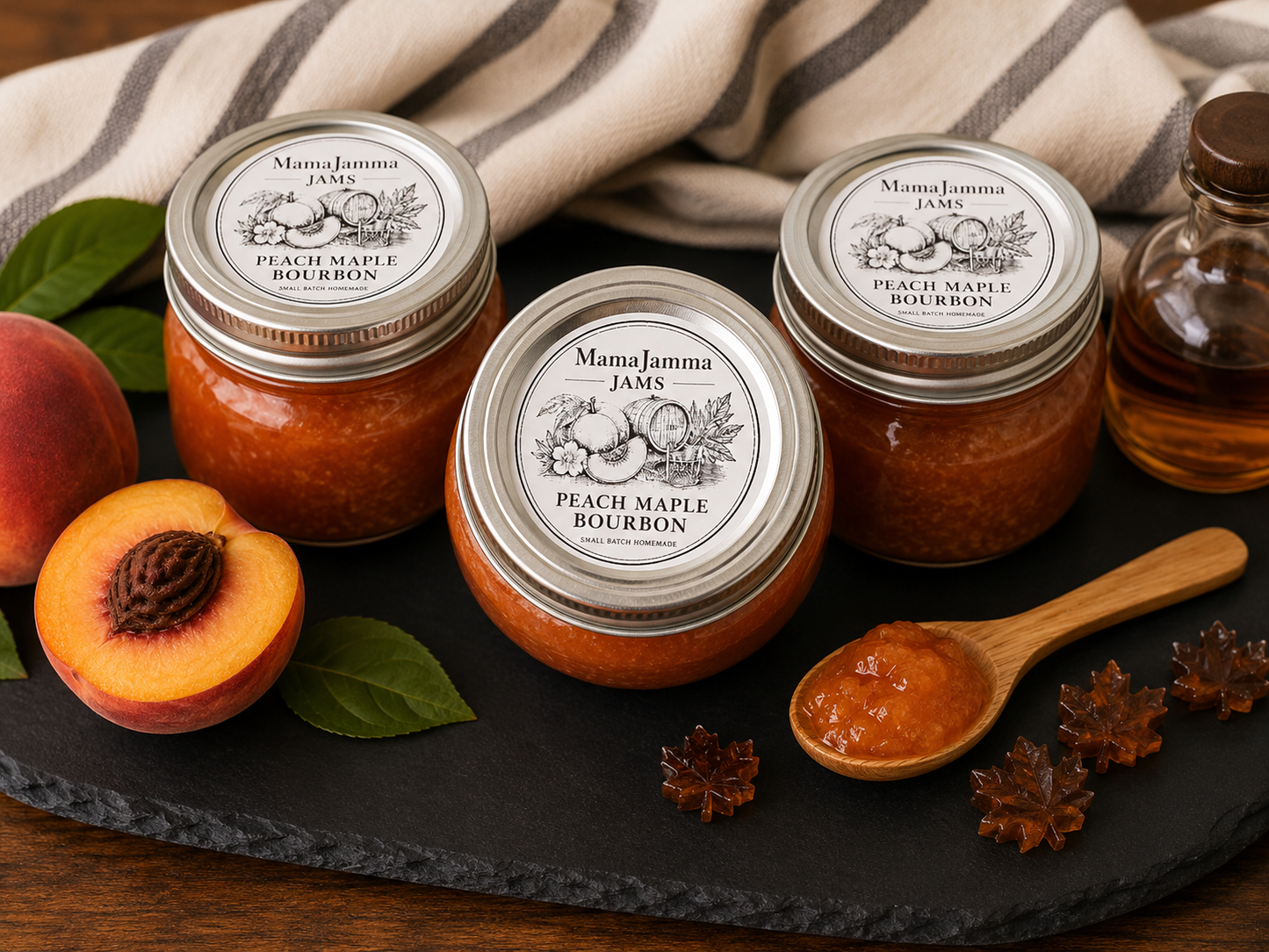 Peach Maple Bourbon Jam